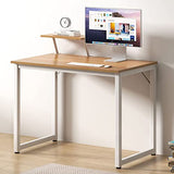 Sdhyl Computer Desk - 40 Inch Modern Desk With Storage Shelves