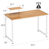 Soges 31.5 Inch Minimalist White Computer Desk - Multifunctional Design For Home & Office
