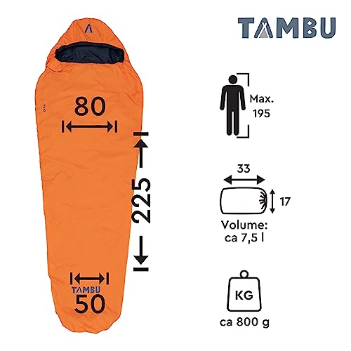 Tambu Ofra Mummy Sleeping Bag - Ultralight, Compact & Comfortable