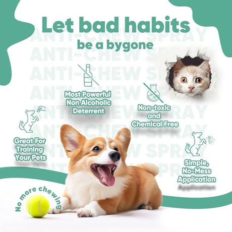Animigo Anti Chew Spray For Dogs & Cats - 250Ml - Deters Chewing