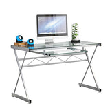 Dlandhome Computer Desk With Keyboard Tray - Perfect For Small Spaces