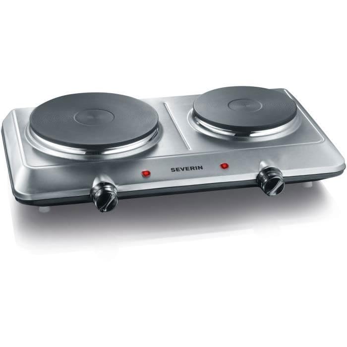 Severin DK 1014 Hot Plate in black stainless steel with adjustable temperature control