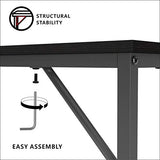 Joiscope Computer Desk - Industrial Wood & Metal Table With Wooden Shelves