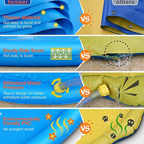 Paochocky Kids Splash Pad Sprinkler Play Mat - Fun Learning Water Toy