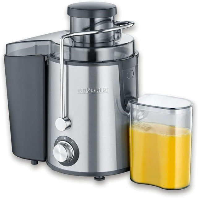 Severin Multi-Purpose Electric Juicer in brushed stainless steel and black design