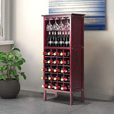 Goplus Wooden Wine Rack With 2 Shelves - Stylish Storage Solution