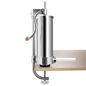 COSTWAY stainless steel manual sausage filler with table clamp and filling tubes