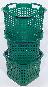 Novatool Green Garden Basket - 25 Litre Harvest Basket With 4 Handles