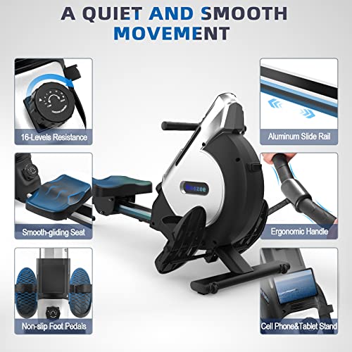 Neezee Rowing Machine With 16 Levels Of Resistance For Home Gym