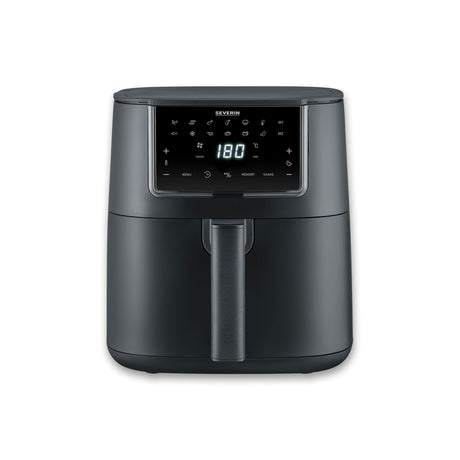 Severin FR 2462 Air Fryer in black with a large 7L basket and touch display