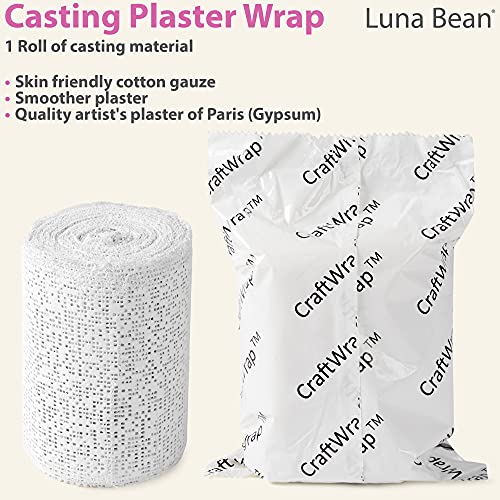 Casting Keepsakes Craft Wrap Plaster Cloth - 4'' X 180'' - Quick Setting