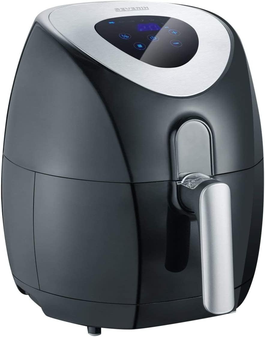 Severin FR 2430 Hot Air Fryer in black and stainless steel with LCD display