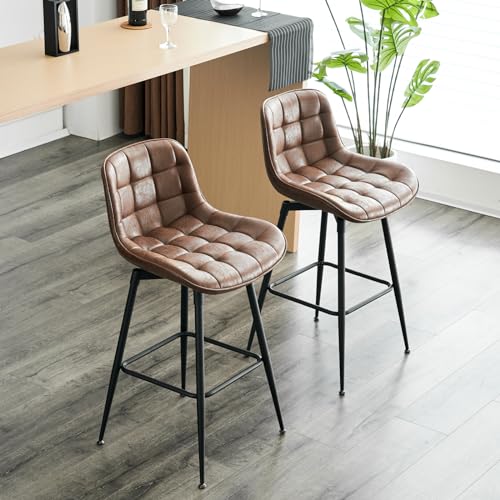 Mjih 26” Bar Stools Set Of 2 - 360° Swivel Comfort