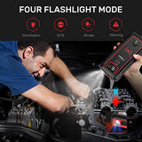 Yaber Car Jump Starter 2500A Peak - Portable Wireless Charger & Led Flashlight