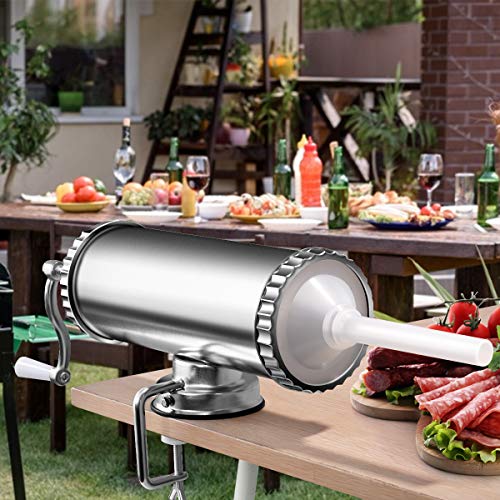 Costway Manual Sausage Filler With 3 Tubes - Easy To Use