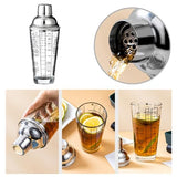 Vdaxvme Cocktail Shaker With Measurement Scale - 400Ml Capacity For Perfect Cocktails