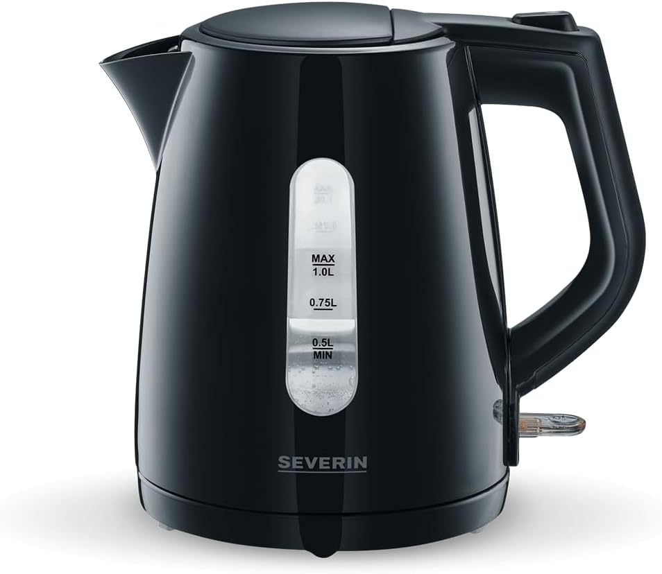 Severin WK 3410 Easy Handling Kettle - Black, 1 Liter Capacity
