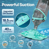 Vivohome Cordless Pool Vacuum With Telescopic Pole - Powerful Suction