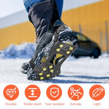 Rseuphiee Non-Slip Crampons With 10 Teeth For Winter Hiking