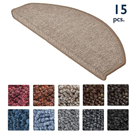 Beautissu Anti Slip Stair Carpet Treads - Safety & Noise Reduction
