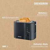 Severin Automatic Toaster With Bun Attachment - Perfectly Toasts Bread