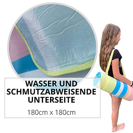 Jemidi Picnic Blanket Xxl 180Cm X 180Cm - Waterproof & Portable