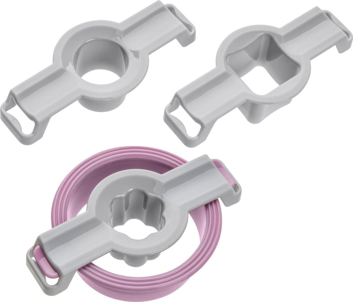 Zenker Linzer Cookie Cutter Set - 6.5x5cm Pink Plastic