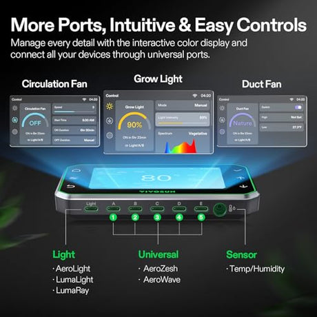 Vivosun G6 6" Inline Duct Fan With Wifi Control & Climate Monitoring