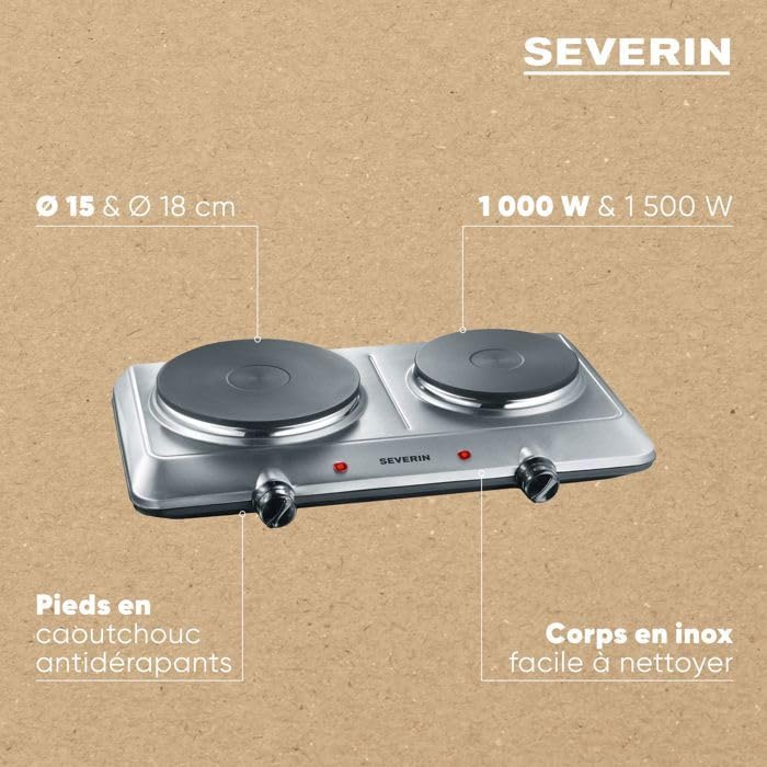 Severin Dk 1014 Hot Plate - Adjustable Temperature Control For Quick Heating