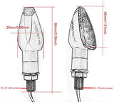 Evomosa 14 Led Mini Stalk Arrow Light Motorcycle Indicators - Bright & Universal Fit