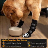 Jjw Non Slip Football Socks For Dogs Xl - Adjustable Straps For All Breeds