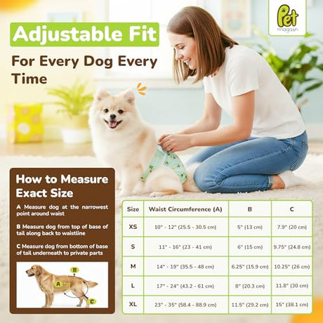 Pet Magasin Reusable Dog Nappies - Xs, Highly Absorbent & Eco-Friendly