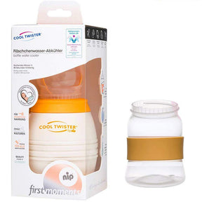 NIP Baby Cool Twister Bottle in white with measuring cups and silicone ring
