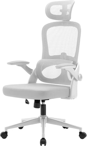 SIHOO M102C Ergonomic Office Chair - White with 3D Armrests and Adjustable Headrest