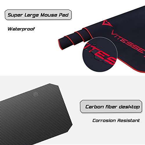 Waleaf Vitesse Gaming Desk 55 Inch - T Shaped With Full Mouse Pad