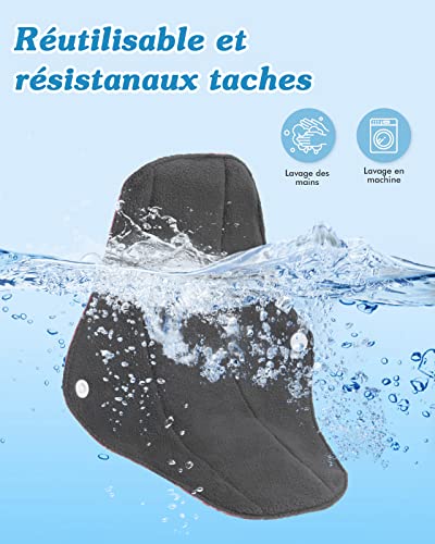 Rovtop 10Pcs Bamboo Charcoal Washable Sanitary Towels With Gift Box
