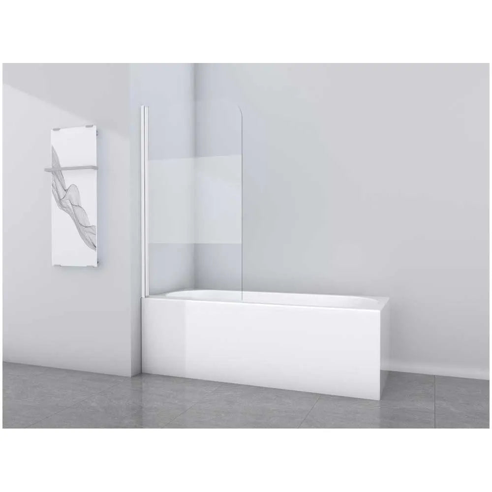 Aurlane Bathtub Folding Screen White Classic 80cm x 140cm White 1-Panel