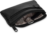 kwmobile RFID Key Case Zippered Black Imitation Leather