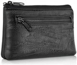 kwmobile RFID Key Case Zippered Black Imitation Leather