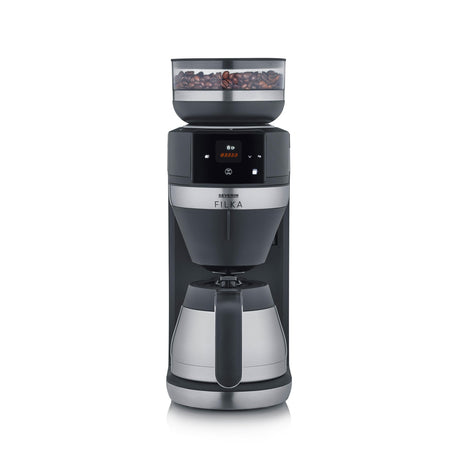 Severin FILKA Fully Automatic Coffee Maker in Matte Black and Stainless Steel
