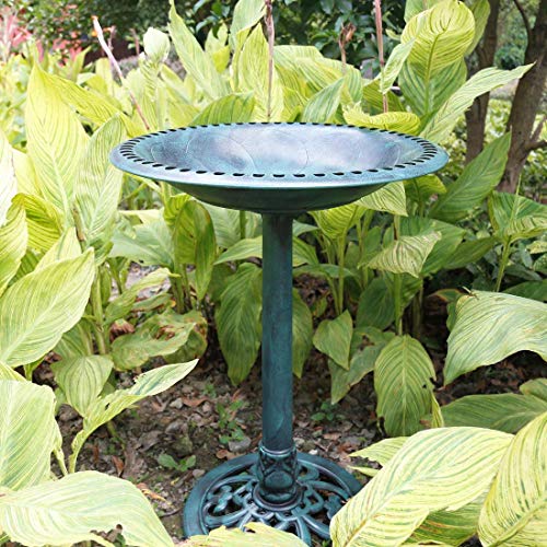 Vivohome Bird Bath With Solar Fountain - Durable & Bird-Friendly Design