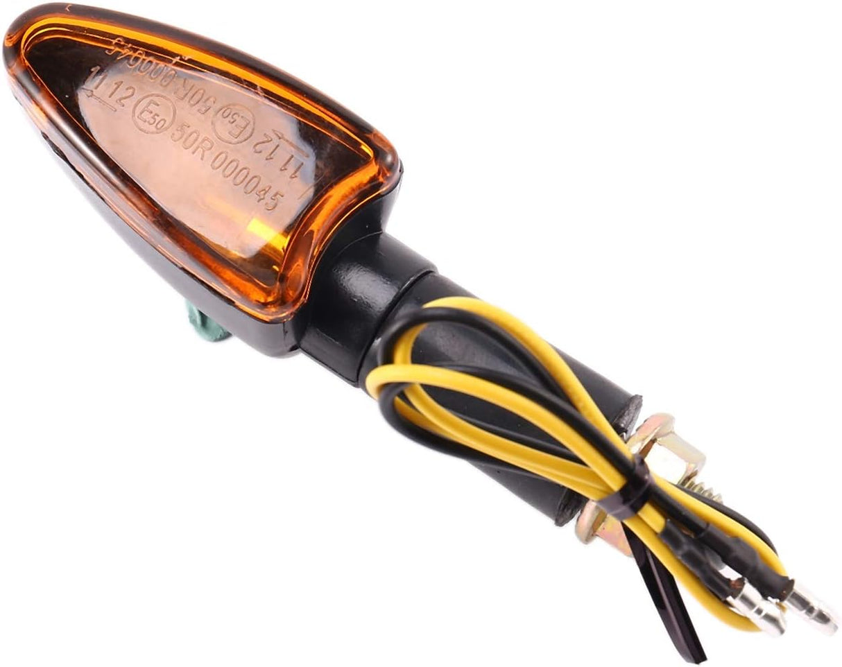 Eighosee Universal Motorcycle Turn Signal Lights - 12V Yellow LED