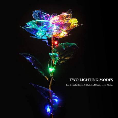 OSALADI Colorful Luminous LED Rose - Multi-color