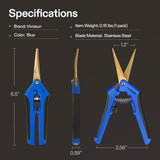 VIVOSUN Curved Gardening Scissors - Titanium Coated 6.5 Inch Hand Pruner