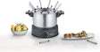 SEVERIN FO 2470 Fondue Set in black with 8 color-coded forks and removable splash guard