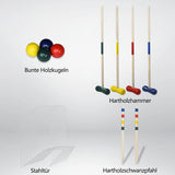 UISEBRT Croquet Set - Wooden Game for 4 Players