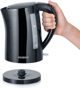 Severin Electric Kettle 1.5 Liter Black - Compact Design with 2200W Power