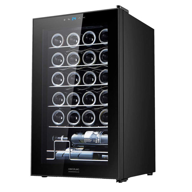 Cecotec GrandSommelier 2400 Wine Cooler in black with touch control panel