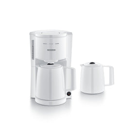 Severin KA 9309 Filter Coffee Machine in white with two thermal jugs