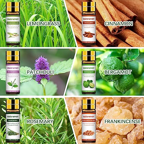 Migcaput Essential Oils Set - 12 Natural Aromatherapy Oils For Diffusers & Spa